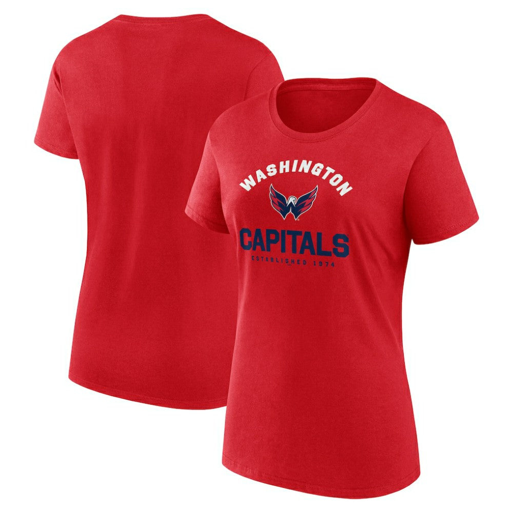 NHL Washington Capitals Logo Athletic Women's Unrivaled T-Shirt - Red