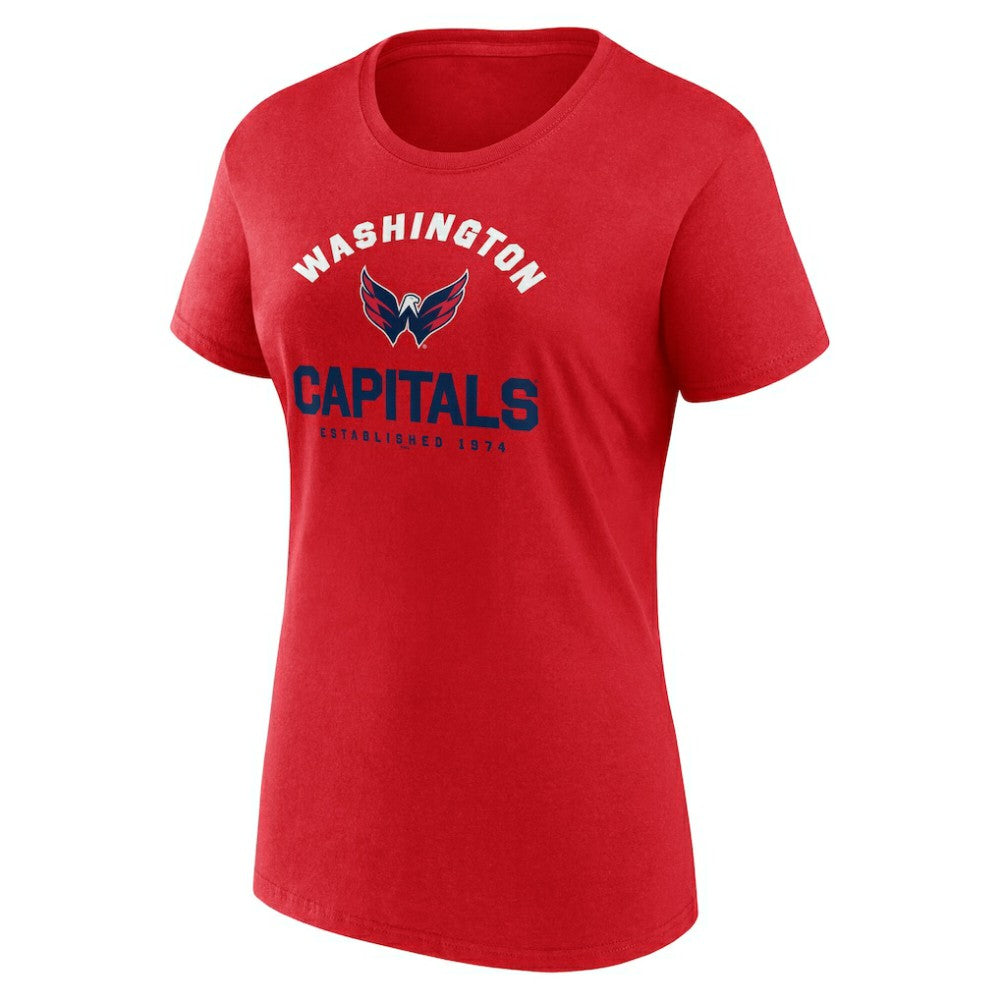 NHL Washington Capitals Logo Athletic Women's Unrivaled T-Shirt - Red