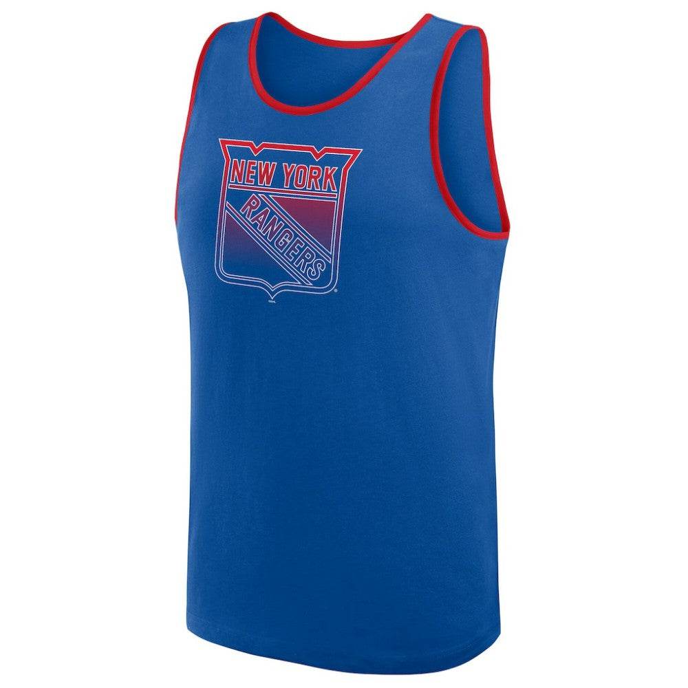NHL New York Rangers Logo Athletic Unmatched Success Tank Top - Blue