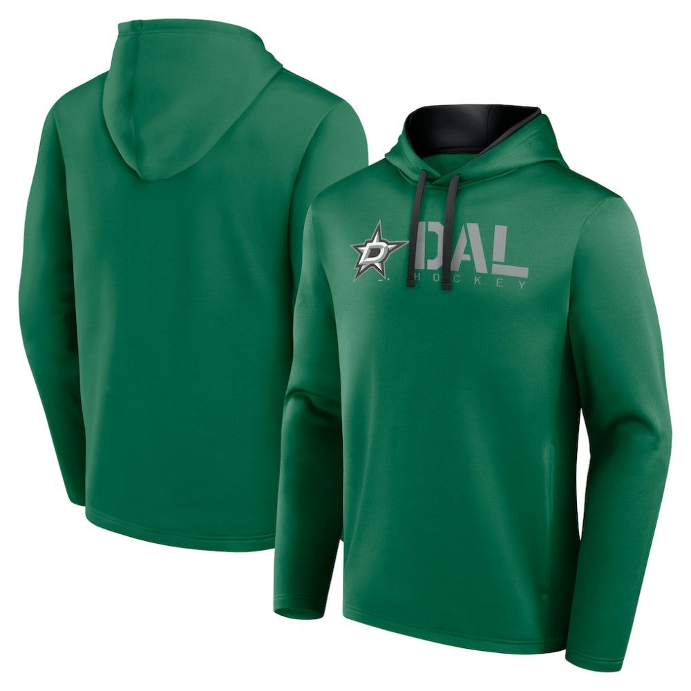 NHL Dallas Stars Logo Athletic Head Start Pullover Hoodie - Kelly Green