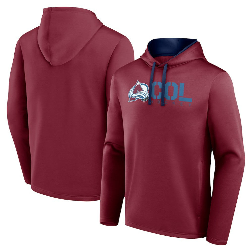 NHL Colorado Avalanche Logo Athletic Head Start Pullover Hoodie - Burgundy