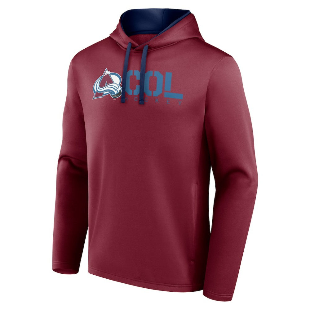 NHL Colorado Avalanche Logo Athletic Head Start Pullover Hoodie - Burgundy