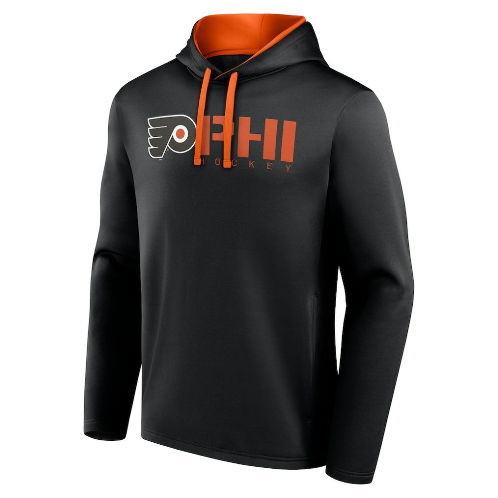 NHL Philadelphia Flyers Logo Athletic Head Start Pullover Hoodie - Black