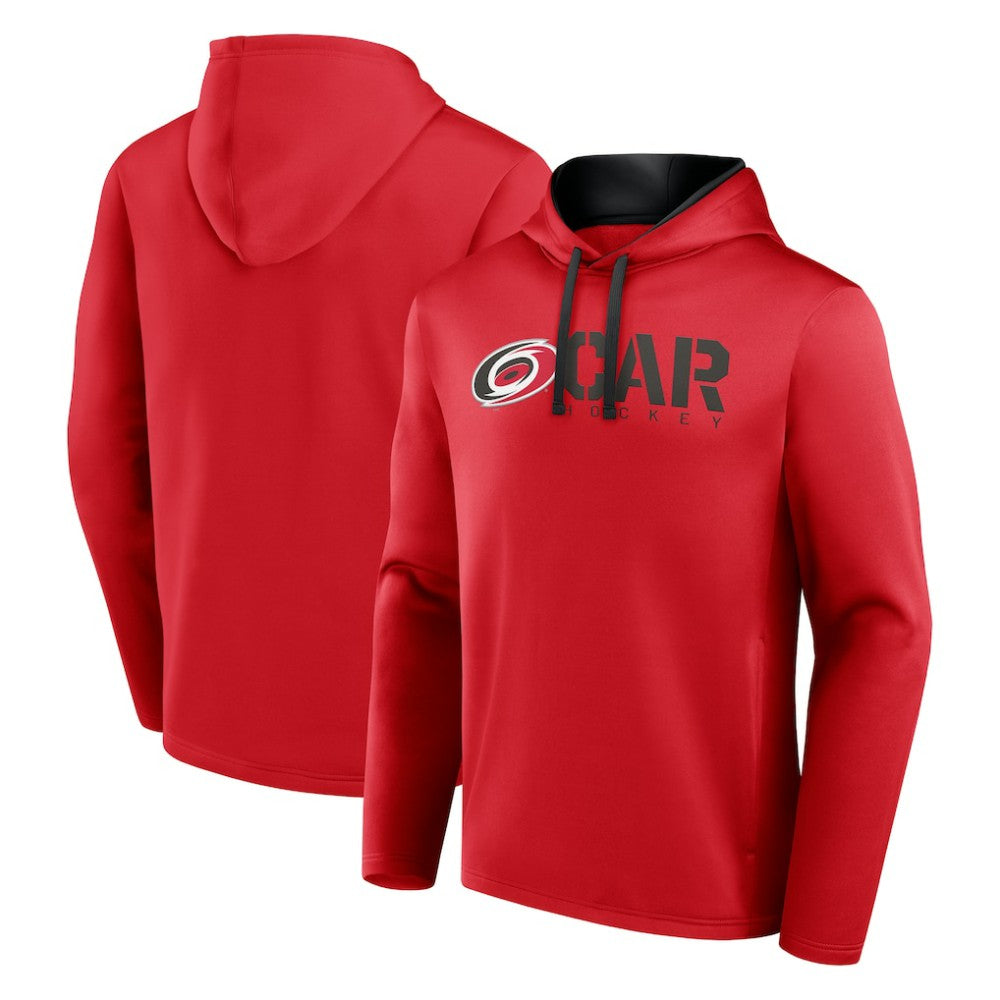NHL Carolina Hurricanes Logo Athletic Head Start Pullover Hoodie - Red