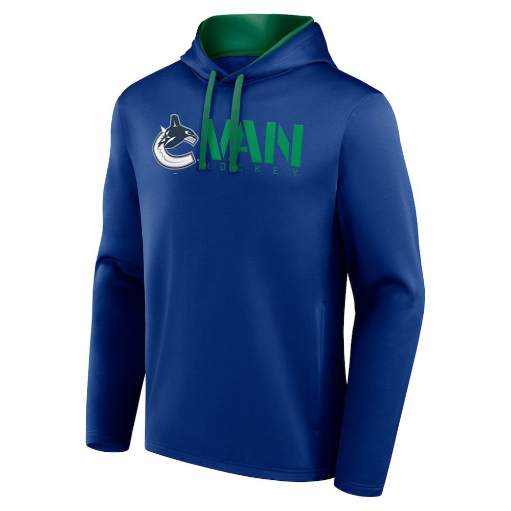 NHL Vancouver Canucks Logo Athletic Head Start Pullover Hoodie - Blue