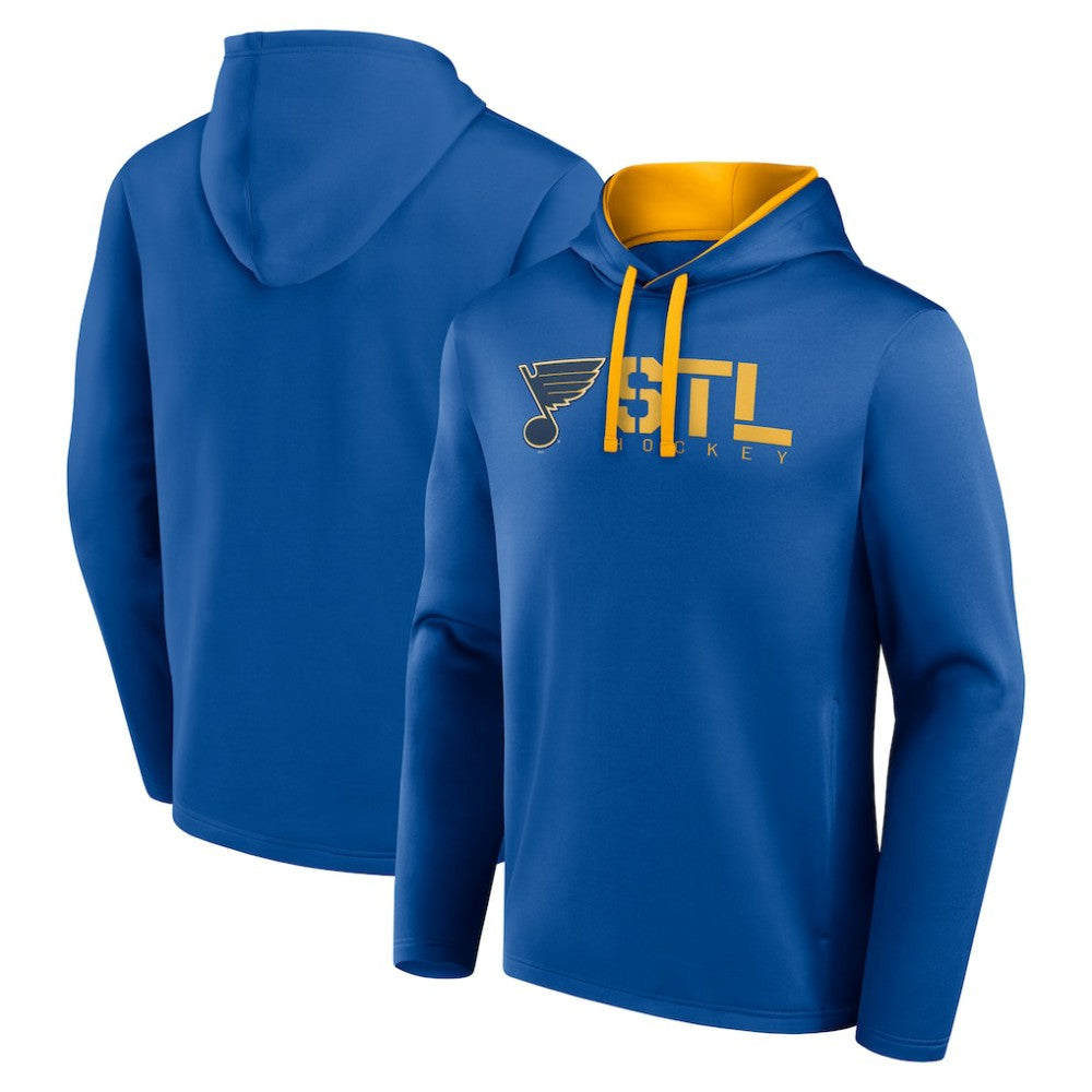 NHL St. Louis Blues Logo Athletic Head Start Pullover Hoodie - Blue