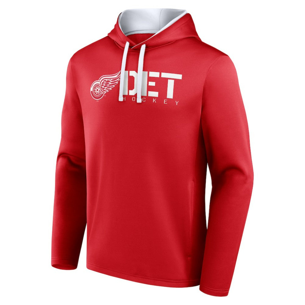 NHL Detroit Red Wings Logo Athletic Head Start Pullover Hoodie - Red