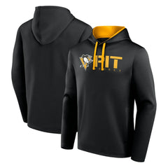 NHL Pittsburgh Penguins Logo Athletic Head Start Pullover Hoodie - Black