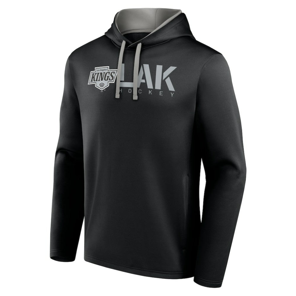 NHL Los Angeles Kings Logo Athletic Head Start Pullover Hoodie - Black