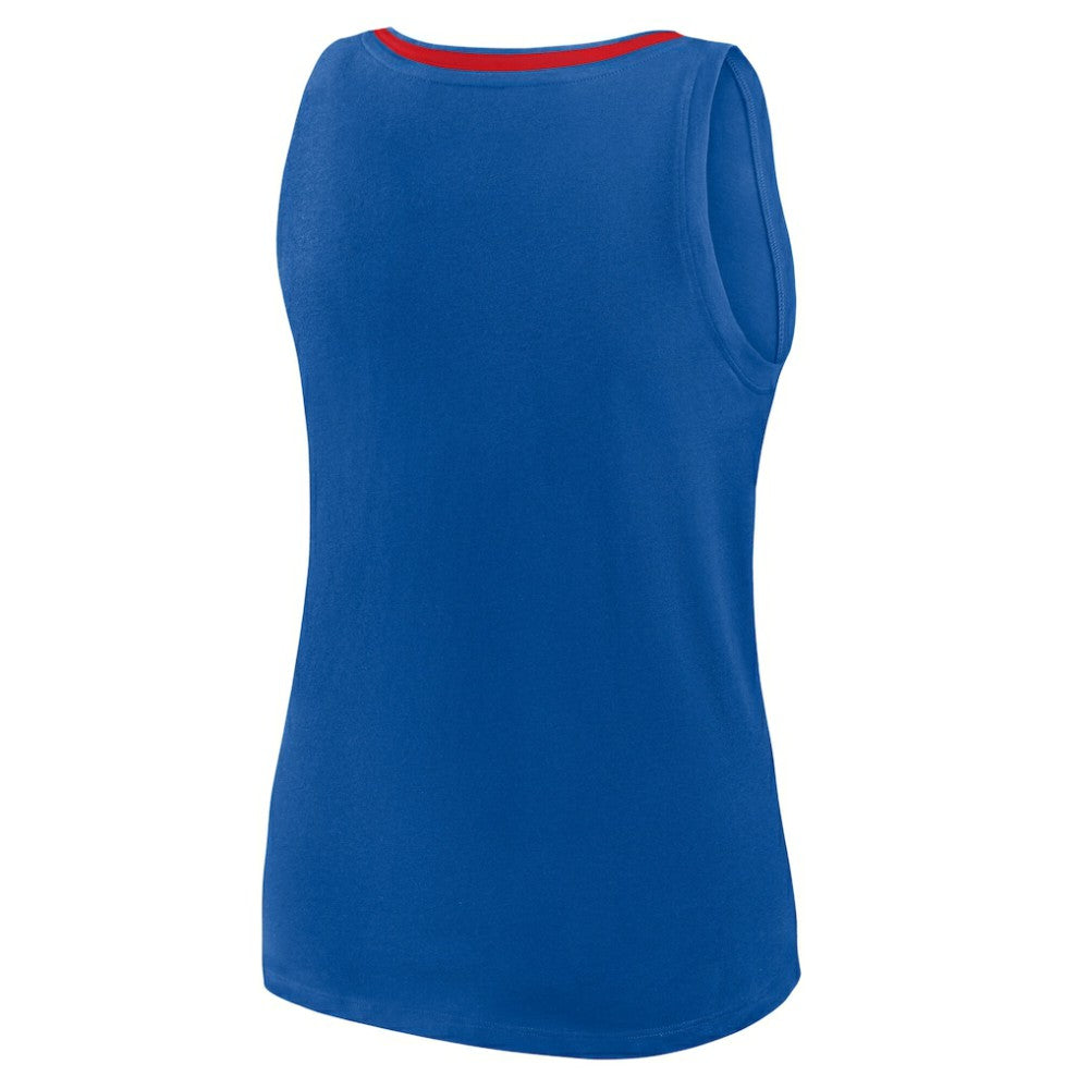 NHL New York Rangers Logo Athletic Women's Stellar Win V-Neck Tank Top - Blue