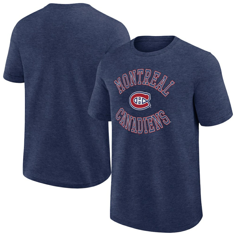 NHL Montreal Canadiens Logo Athletic Success T-Shirt - Heather Navy