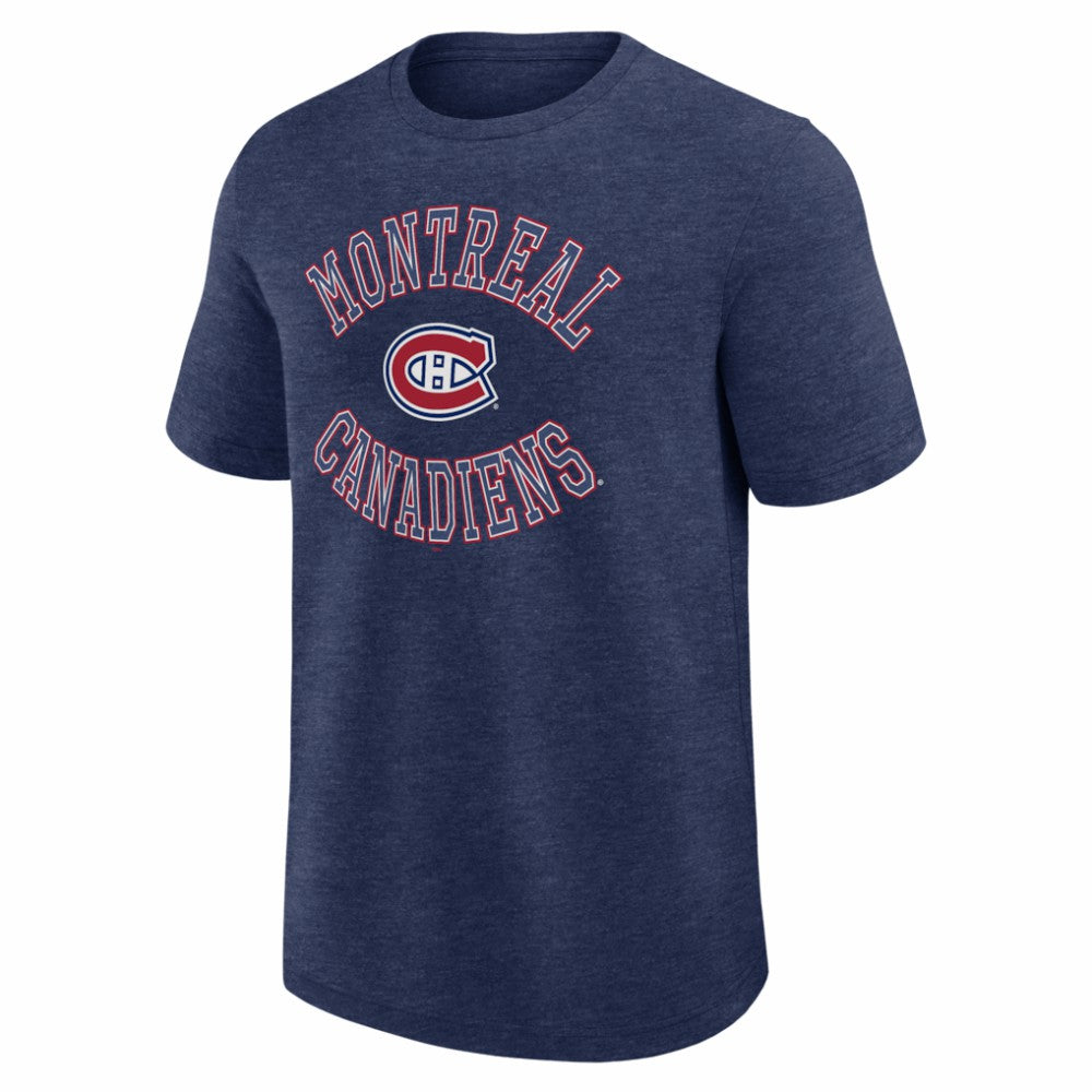 NHL Montreal Canadiens Logo Athletic Success T-Shirt - Heather Navy
