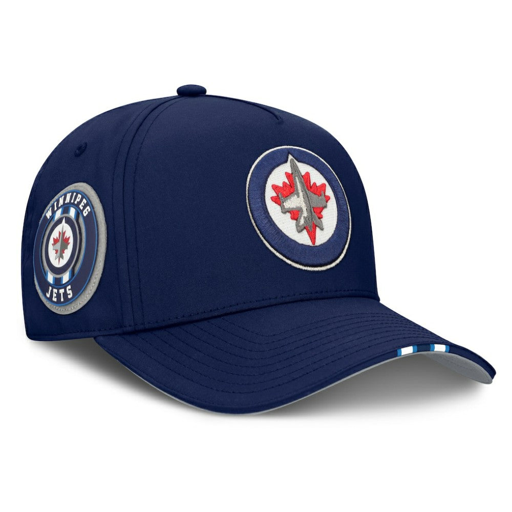 NHL Winnipeg Jets Fanatics 2025 NHL Draft Authentic Pro On-Stage Podium A-Frame Adjustable Hat - Navy