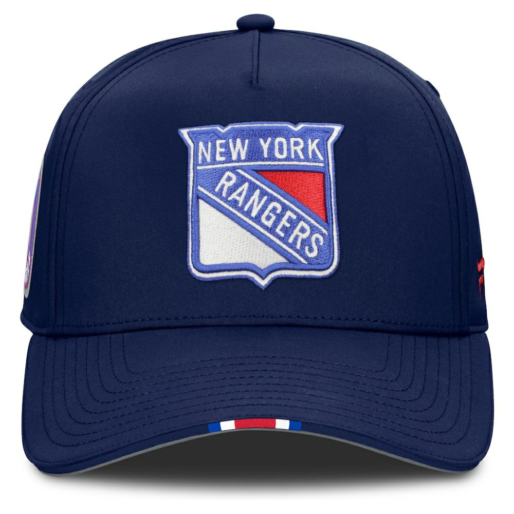 NHL New York Rangers Fanatics 2025 NHL Draft Authentic Pro On-Stage Podium A-Frame Adjustable Hat - Navy