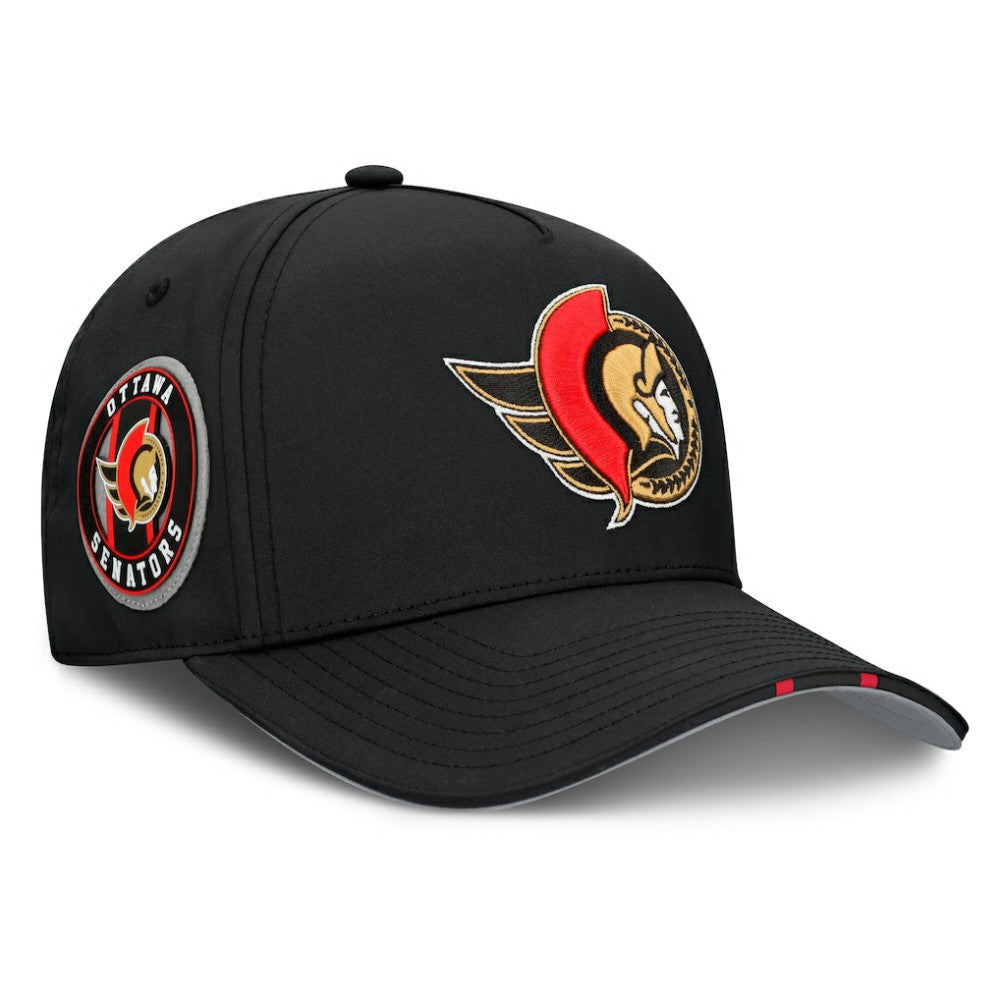 NHL Ottawa Senators Fanatics 2025 NHL Draft Authentic Pro On-Stage Podium A-Frame Adjustable Hat - Black