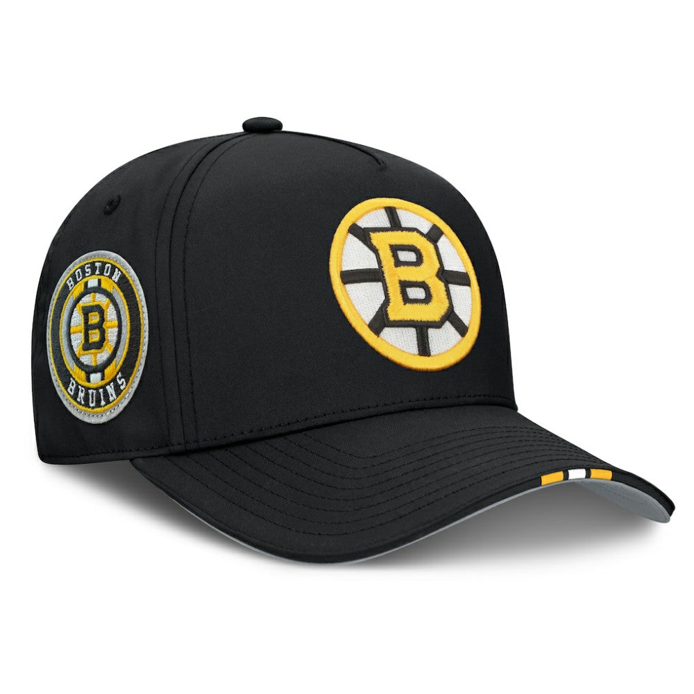 NHL Boston Bruins Fanatics 2025 NHL Draft Authentic Pro On-Stage Podium A-Frame Adjustable Hat - Black