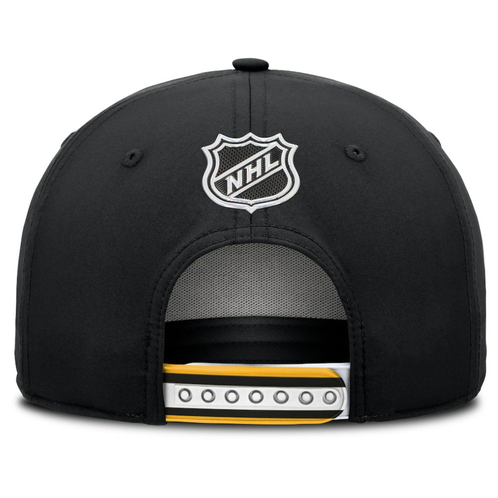 NHL Boston Bruins Fanatics 2025 NHL Draft Authentic Pro On-Stage Podium A-Frame Adjustable Hat - Black