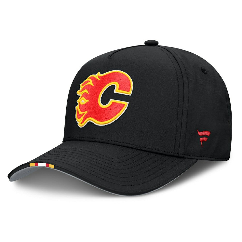 NHL Calgary Flames Fanatics 2025 NHL Draft Authentic Pro On-Stage Podium A-Frame Adjustable Hat - Black