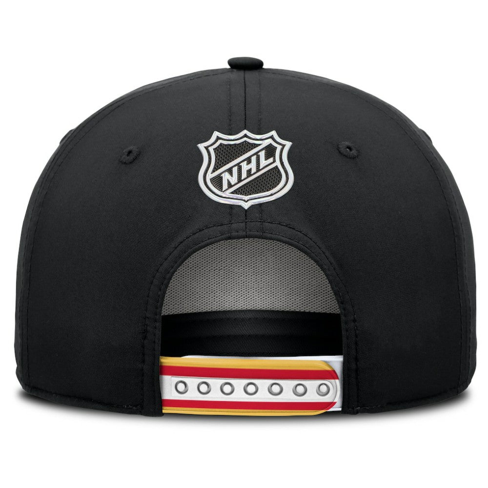 NHL Calgary Flames Fanatics 2025 NHL Draft Authentic Pro On-Stage Podium A-Frame Adjustable Hat - Black