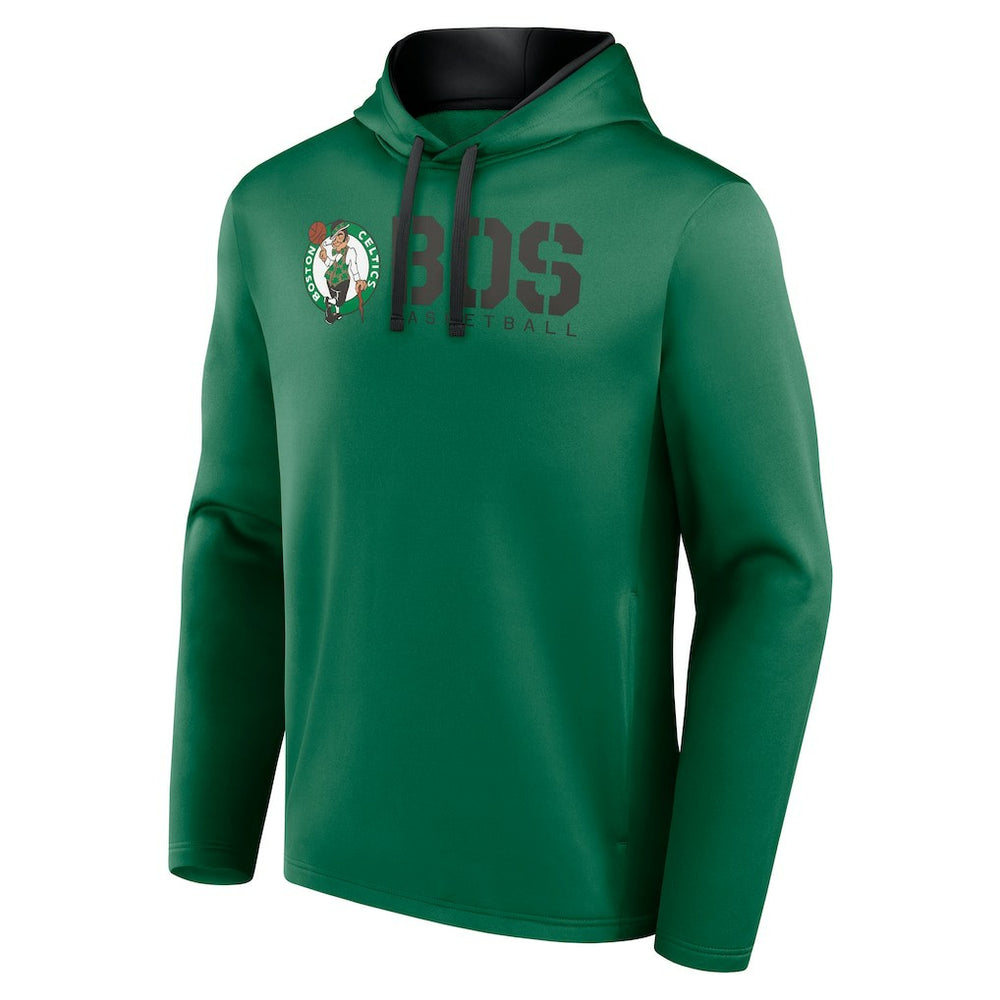 Boston Celtics Logo Athletic Head Start Pullover Hoodie Kelly Green