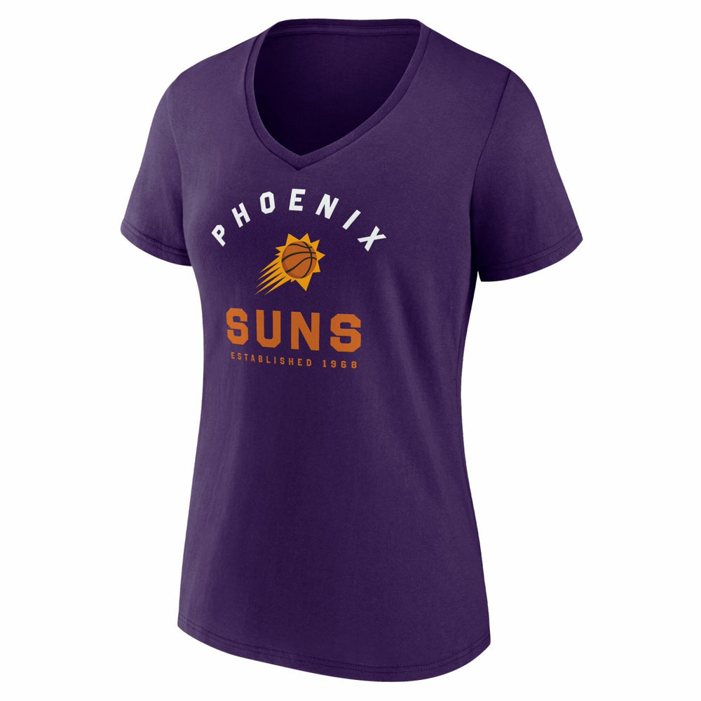 Phoenix Suns Logo Athletic Women's Unrivaled V-Neck T-Shirt Purple
