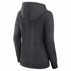 Milwaukee Bucks Logo Athletic Women's Triumphant V-Neck Pullover Hoodie Heather Charcoal