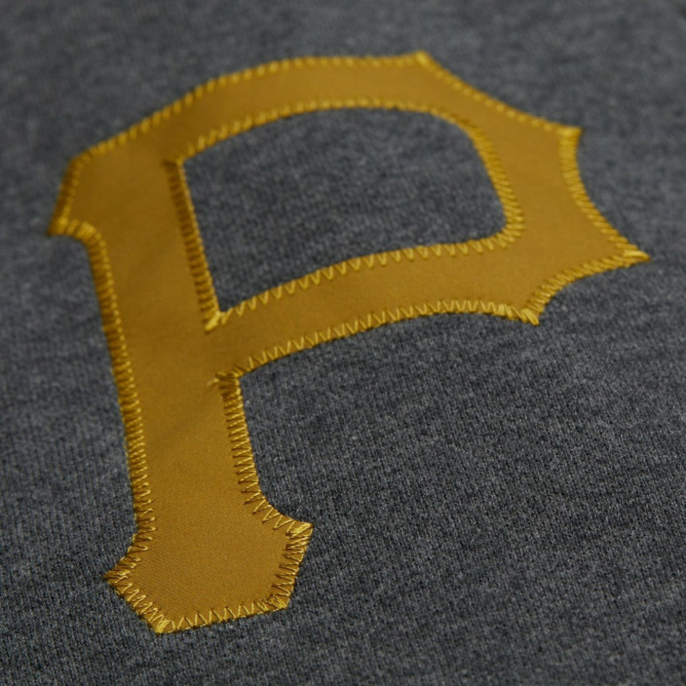 Roberto Clemente Pittsburgh Pirates Mitchell & Ness Legends Collection Vintage Logo Name & Number Fleece Pullover Sweatshirt - Heather Charcoal Pullover