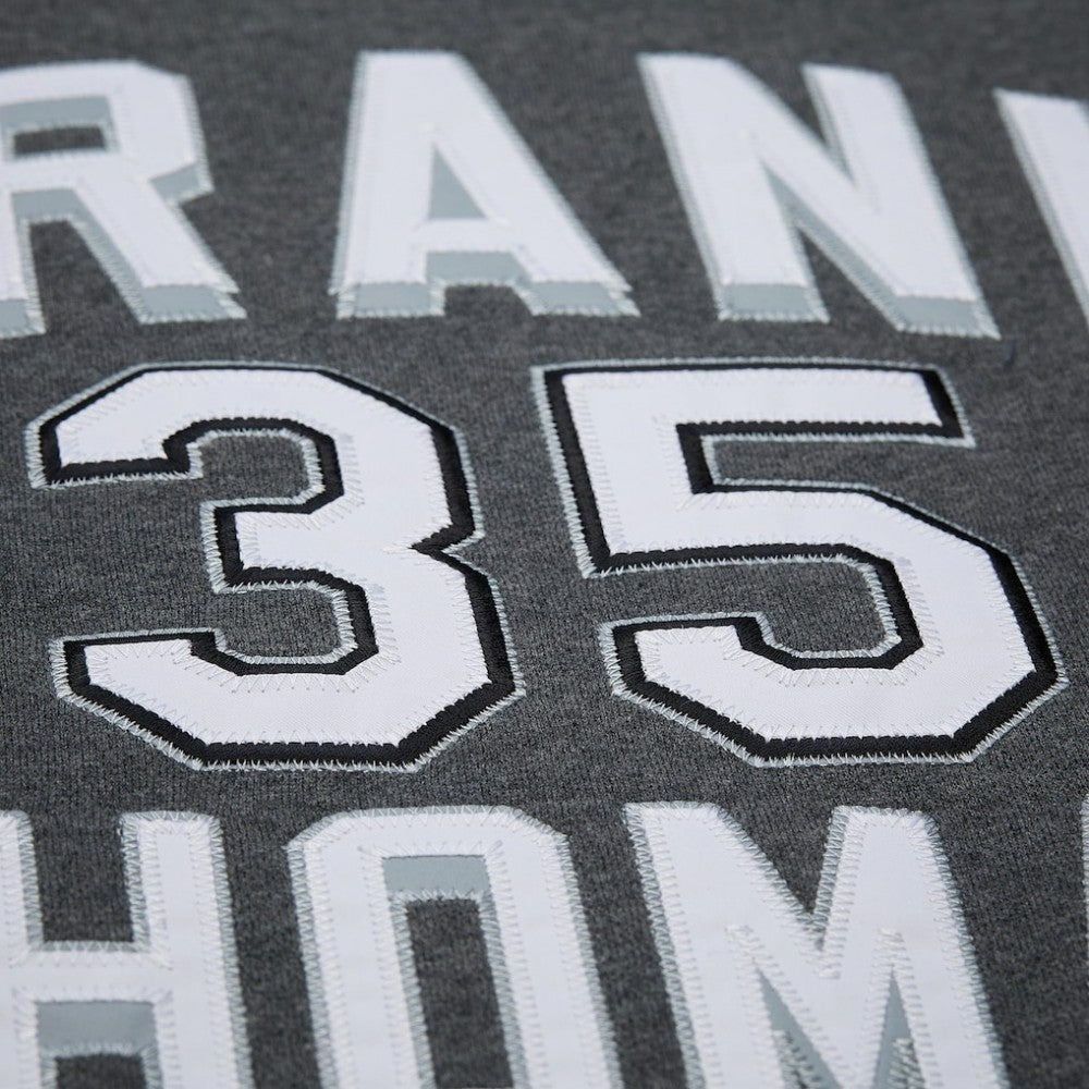 Frank Thomas Chicago White Sox Mitchell & Ness Legends Collection Vintage Logo Name & Number Fleece Pullover Sweatshirt - Heather Charcoal Pullover