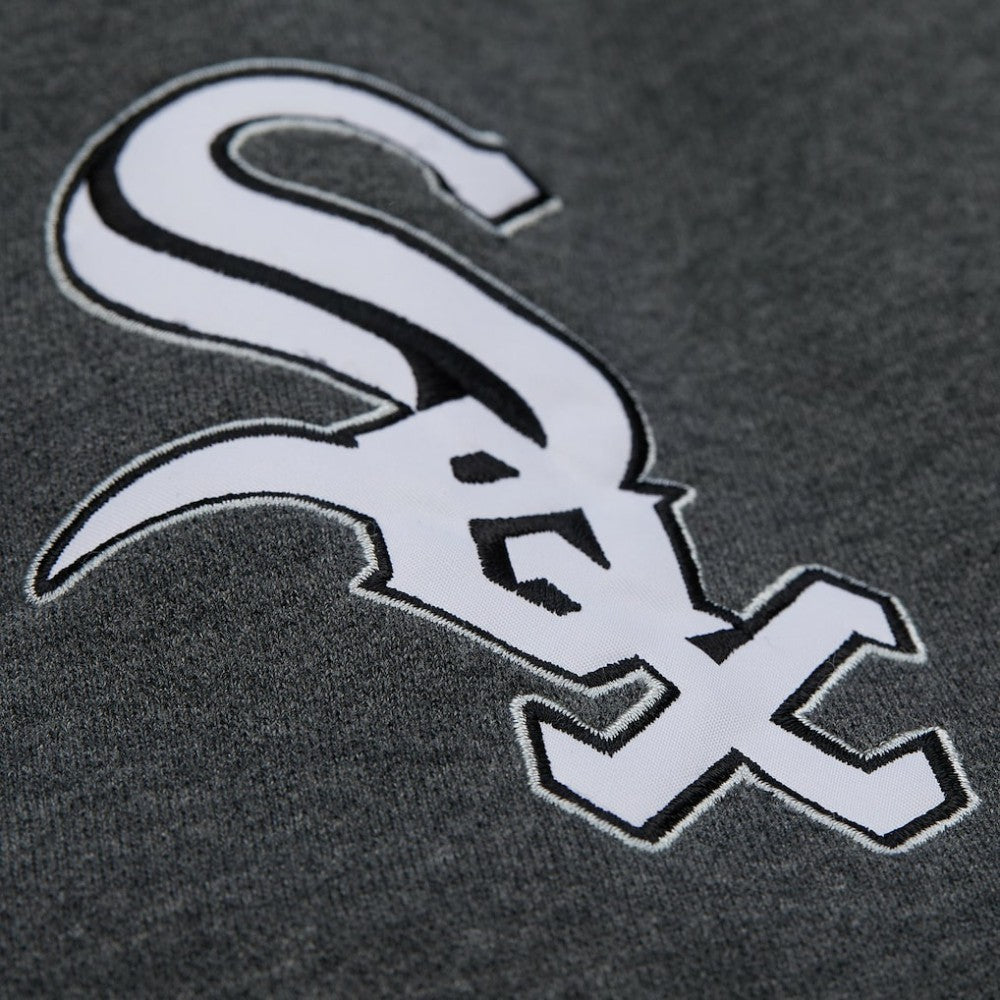 Frank Thomas Chicago White Sox Mitchell & Ness Legends Collection Vintage Logo Name & Number Fleece Pullover Sweatshirt - Heather Charcoal Pullover