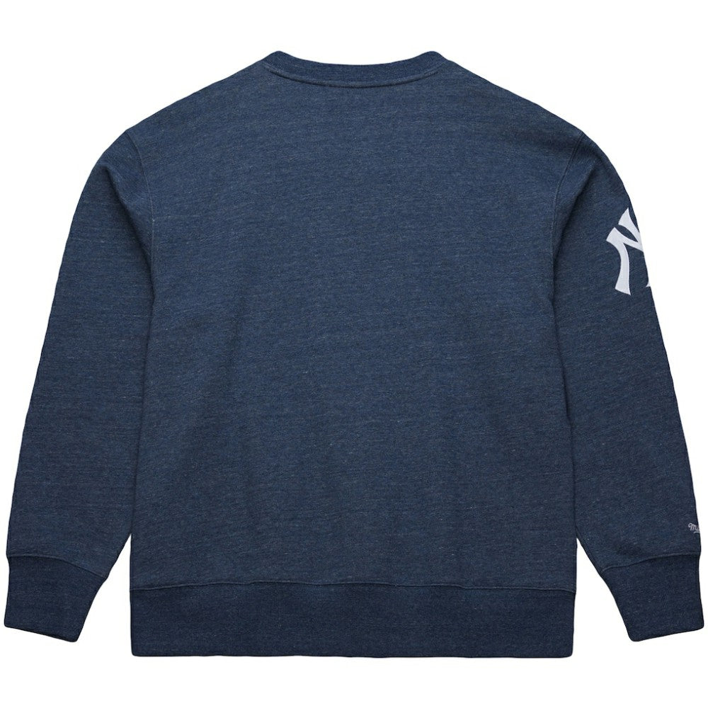 Derek Jeter New York Yankees Mitchell & Ness Legends Collection Vintage Logo Fleece Name & Number Pullover Sweatshirt - Heather Navy Pullover
