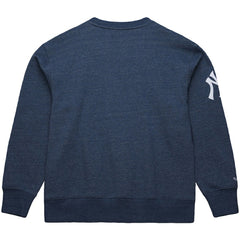 Derek Jeter New York Yankees Mitchell & Ness Legends Collection Vintage Logo Fleece Name & Number Pullover Sweatshirt - Heather Navy Pullover
