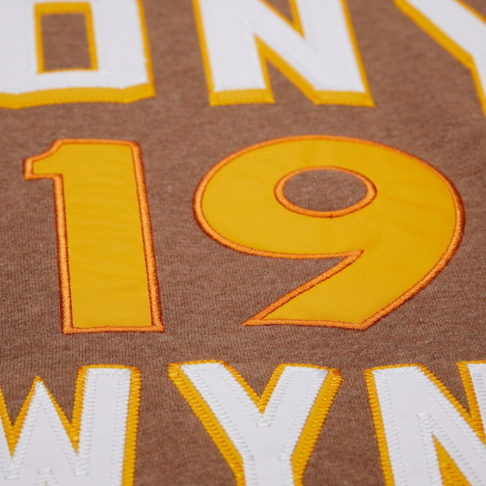Tony Gwynn San Diego Padres Mitchell & Ness Legends Collection Vintage Logo Name & Number Fleece Pullover Sweatshirt - Brown Pullover