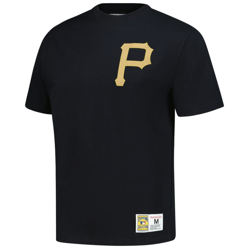 Roberto Clemente Pittsburgh Pirates Mitchell & Ness Legends Collection Vintage Logo T-Shirt - Black T-shirts