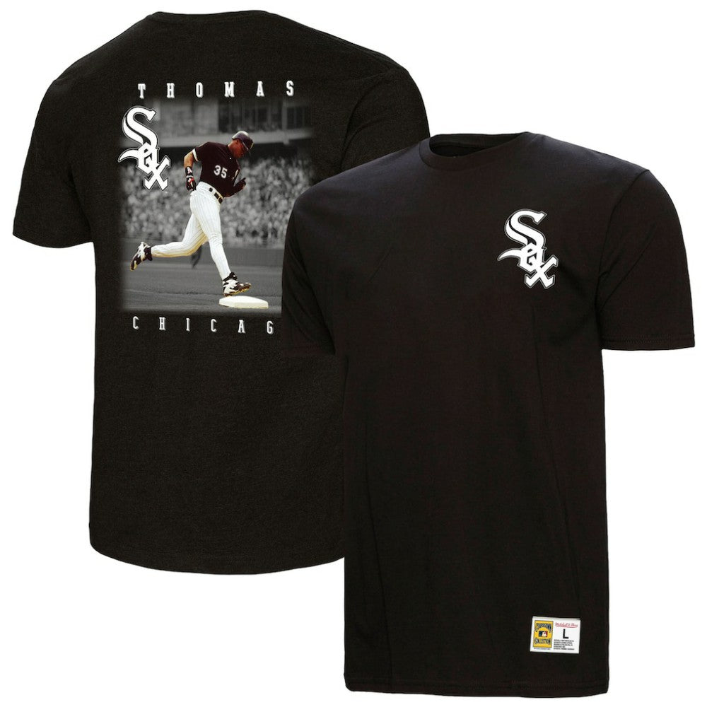 Frank Thomas Chicago White Sox Mitchell & Ness Legends Collection Vintage Logo T-Shirt - Black T-shirts