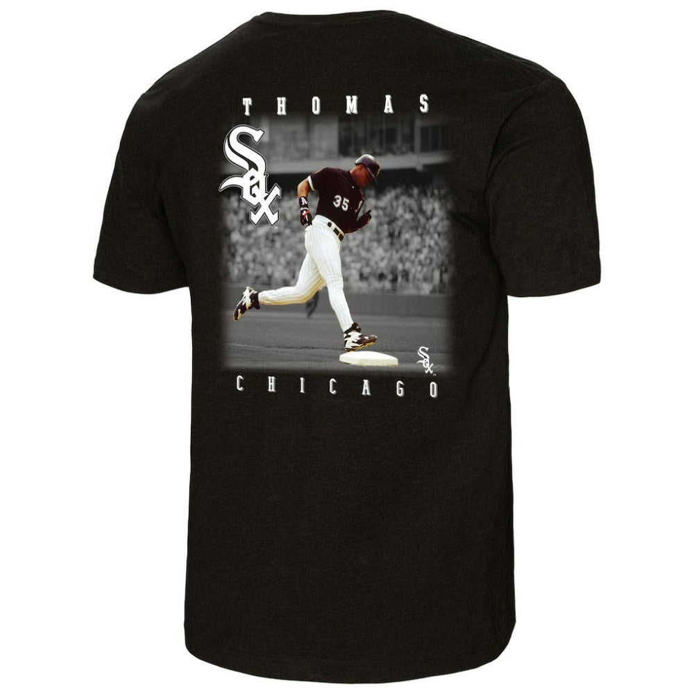 Frank Thomas Chicago White Sox Mitchell & Ness Legends Collection Vintage Logo T-Shirt - Black T-shirts