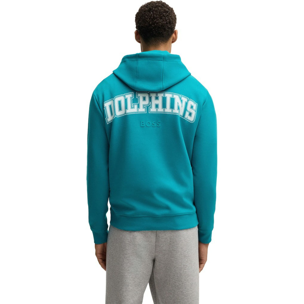 Miami Dolphins Hugo Boss Unisex Woodson Tri-Blend Hoodie Aqua