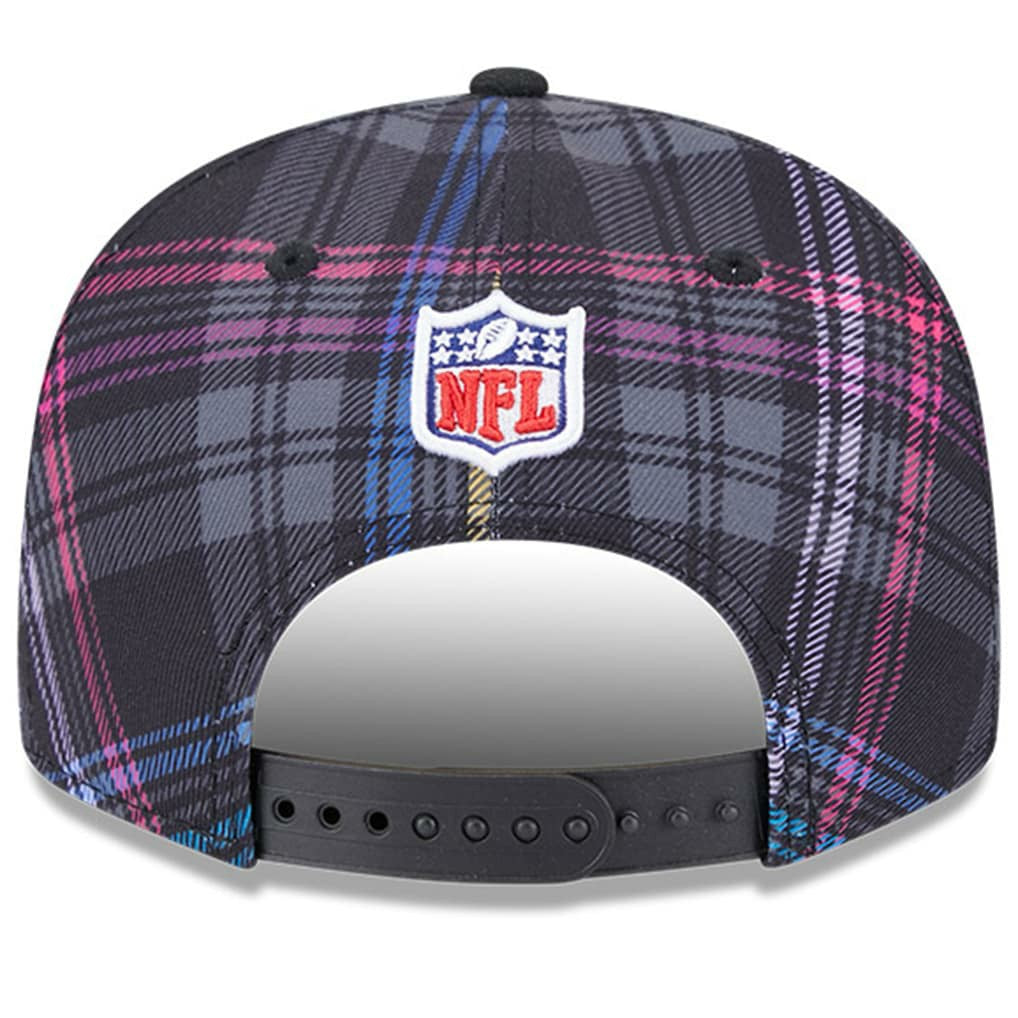 Cleveland Browns New Era 2024 NFL Crucial Catch Plaid 9FIFTY Snapback Hat Black