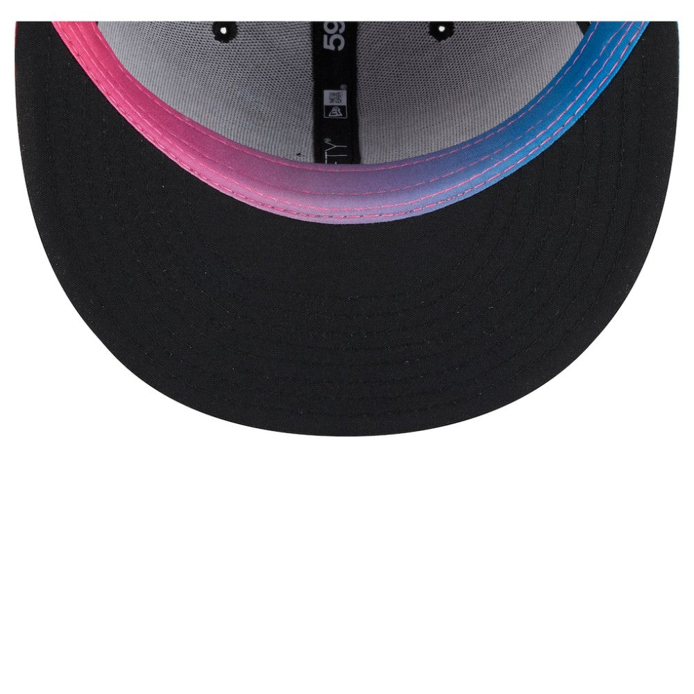 Miami Marlins New Era 2025 City Connect 59FIFTY Fitted Hat - Black/Pink Hats