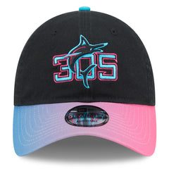 Miami Marlins New Era 2025 City Connect 9TWENTY Adjustable Hat - Black/Pink Hats