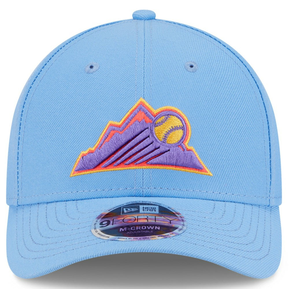Colorado Rockies New Era 2025 City Connect 9FORTY M-Crown Adjustable Hat - Light Blue Hats