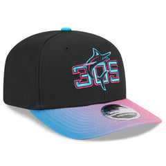 Miami Marlins New Era 2025 City Connect 9SEVENTY Adjustable Hat - Black/Pink Hats