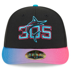 Miami Marlins New Era 2025 City Connect Low Profile 59FIFTY Fitted Hat - Black/Pink Hats