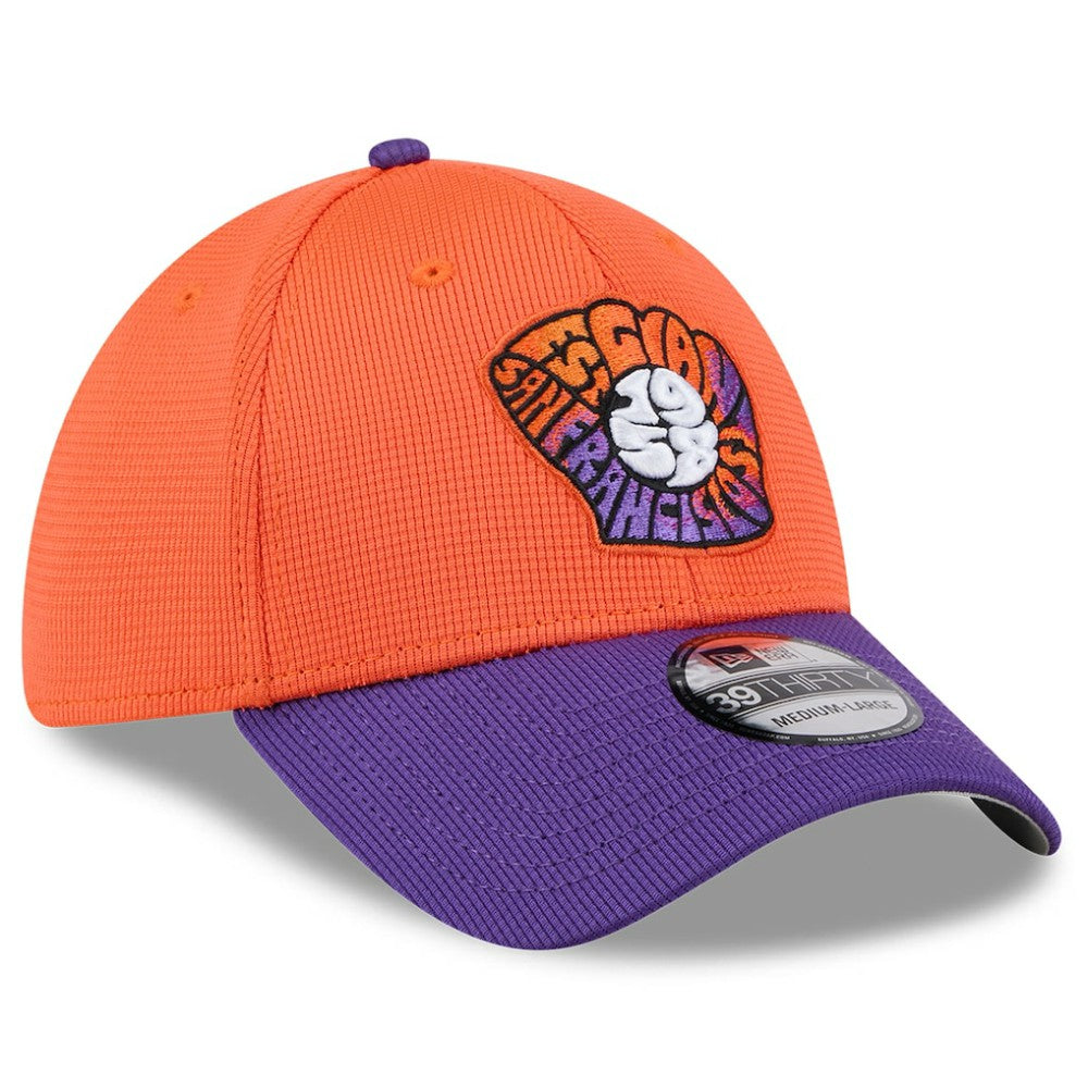 San Francisco Giants New Era 2025 City Connect Batting Practice 39THIRTY Flex Hat - Orange/Purple Hats