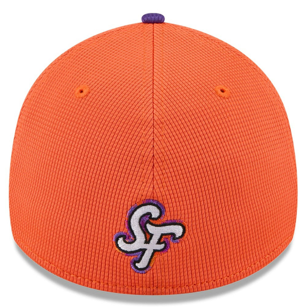 San Francisco Giants New Era 2025 City Connect Batting Practice 39THIRTY Flex Hat - Orange/Purple Hats