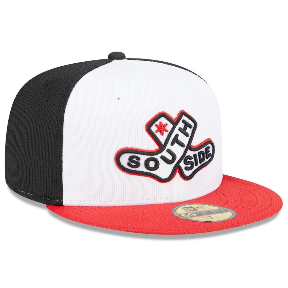 Chicago White Sox New Era 2025 City Connect Batting Practice 59FIFTY Fitted Hat - White/Red Hats
