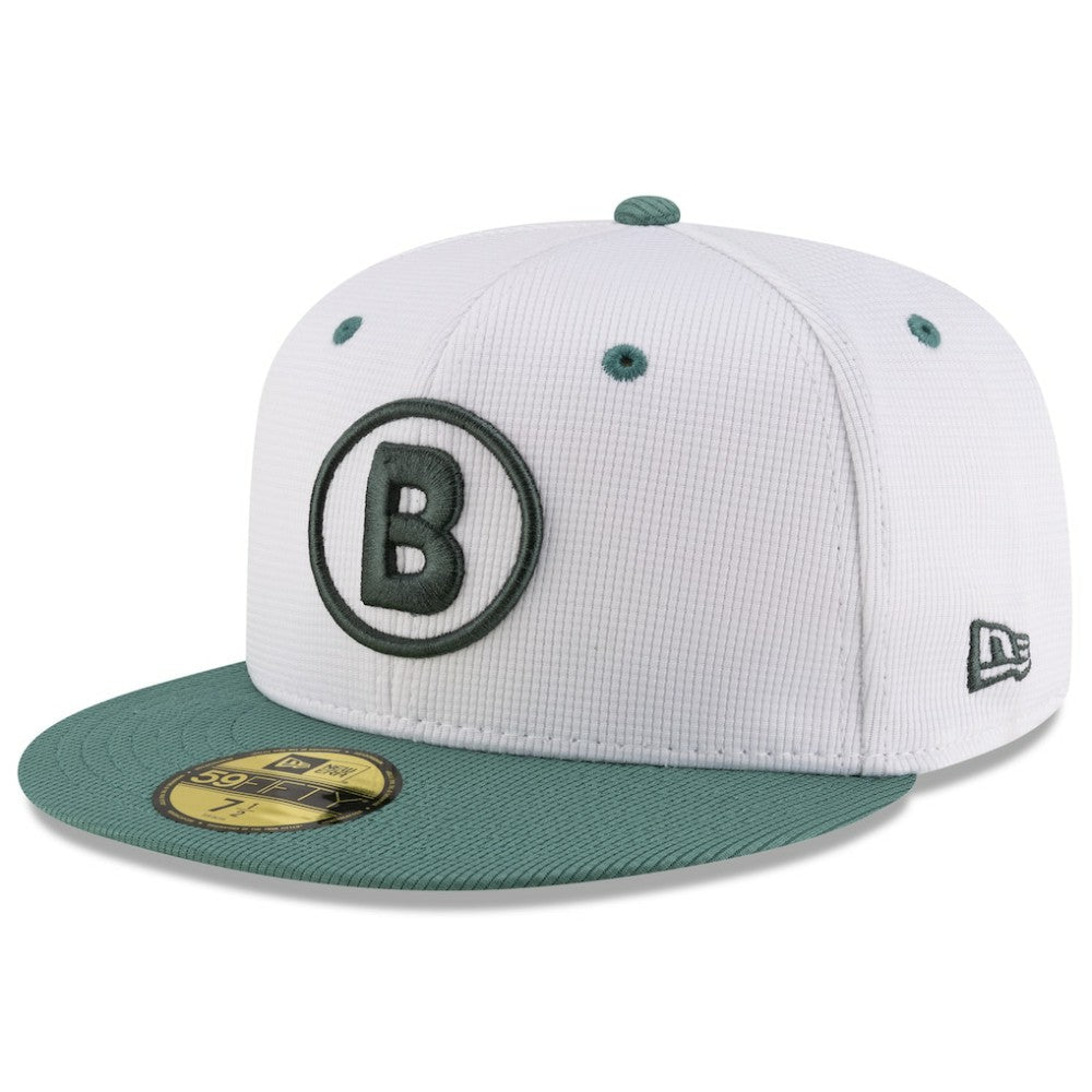 Boston Red Sox New Era 2025 City Connect Batting Practice 59FIFTY Fitted Hat - White/Green Hats