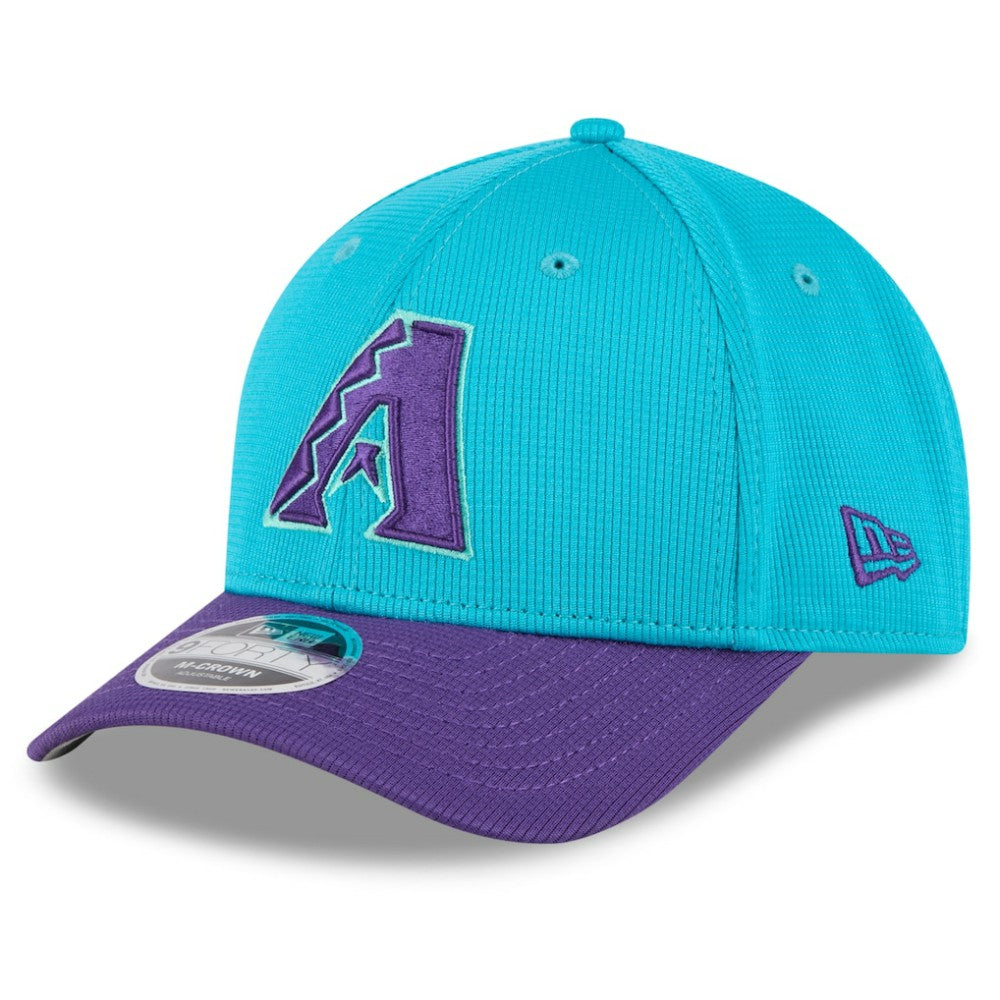 Arizona Diamondbacks New Era 2025 City Connect Batting Practice M-Crown 9FORTY Adjustable Hat - Teal/Purple Hats