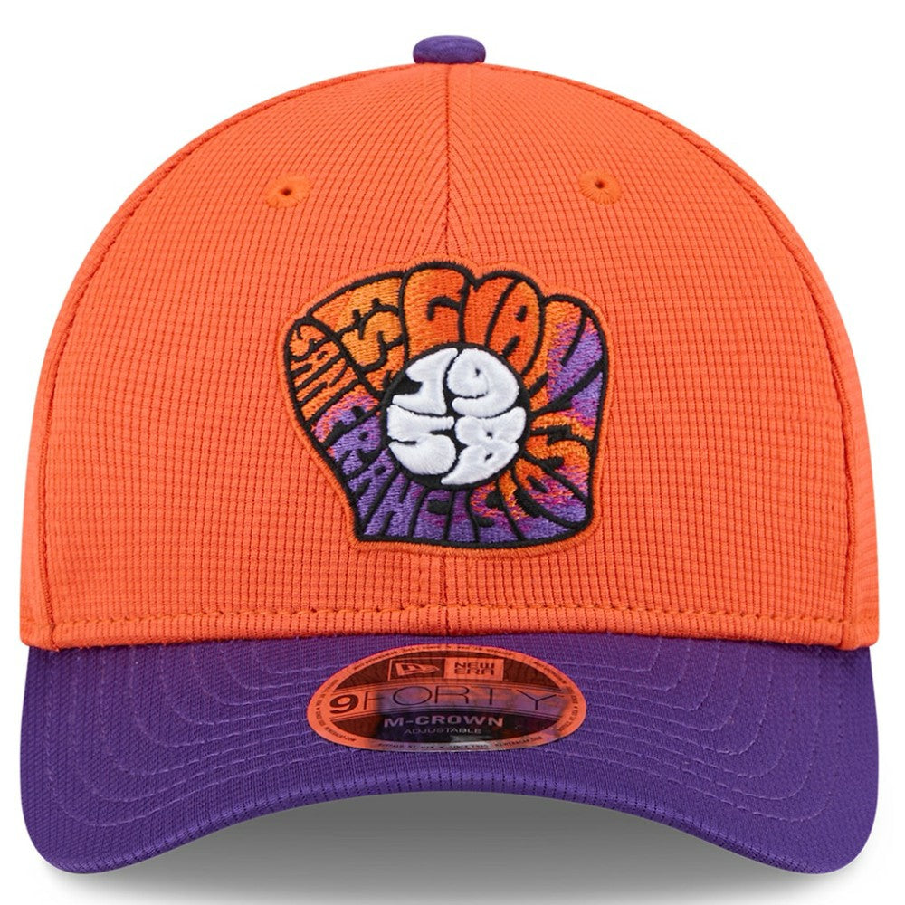 San Francisco Giants New Era 2025 City Connect Batting Practice 9FORTY Adjustable Hat - Orange/Purple Hats