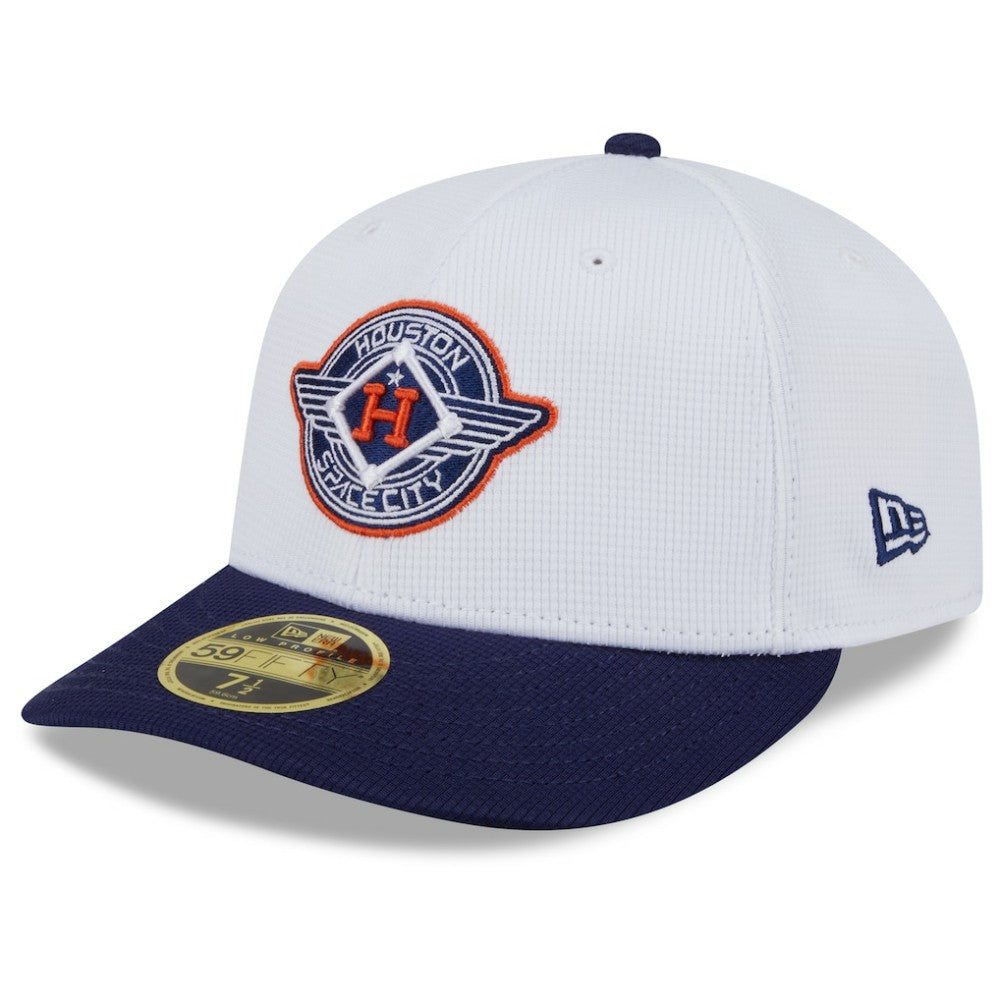Houston Astros New Era 2025 City Connect Batting Practice Low Profile 59FIFTY Fitted Hat - White/Navy Hats