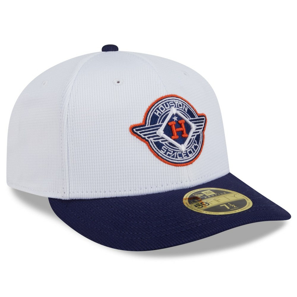 Houston Astros New Era 2025 City Connect Batting Practice Low Profile 59FIFTY Fitted Hat - White/Navy Hats